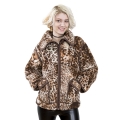 Женская куртка "Автоледи" (меринос леопард коричневый)